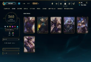 Esmeralda 4 com TODOS os Champs e 360 Skins ( Nivel 955 ) - League of Legends LOL