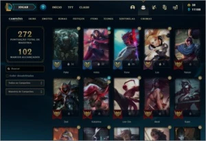 Conta League of Legends Nv 222, Skins 49, Bronze I LOL
