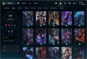Conta League of Legends Nv 222, Skins 49, Bronze I LOL