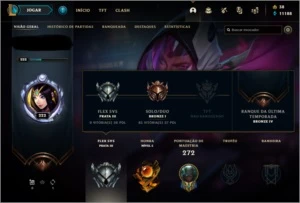 Conta League of Legends Nv 222, Skins 49, Bronze I LOL