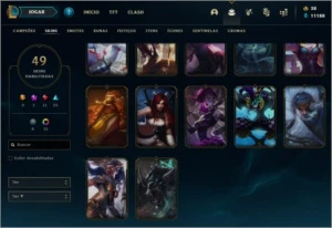 Conta League of Legends Nv 222, Skins 49, Bronze I LOL