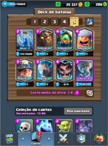Conta Clash Royale lvl9 na arena 11 com 6 lendárias