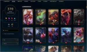 Conta ouro III 370+ skins com lendárias míticas ultimates - League of Legends LOL