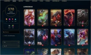 Conta ouro III 370+ skins com lendárias míticas ultimates - League of Legends LOL