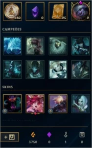 CONTA PLATINA1 SMURF 62% - League of Legends LOL
