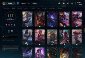 Conta prata 3 com 122 skins e 86 champs - League of Legends LOL