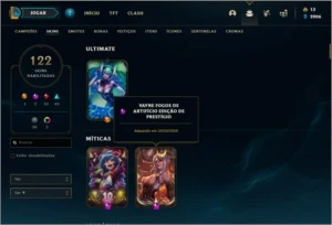 Conta prata 3 com 122 skins e 86 champs - League of Legends LOL