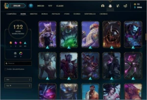 Conta prata 3 com 122 skins e 86 champs - League of Legends LOL