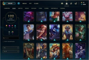 Conta prata 3 com 122 skins e 86 champs - League of Legends LOL