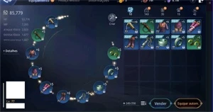 Conta Mir4 Arqueira (arbalist) lvl 77 90k Power com recurso.