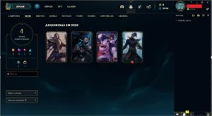 Conta LoL //  Nv 44 // 41 Champs // 4 SKins // Unranked - League of Legends