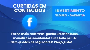 Curtidas em conteúdos no Facebook — Perfis reais