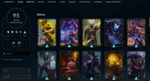 Conta League of Legends Full Acesso - 90 Champs e 95 Skins LOL