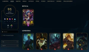 Conta League of Legends Full Acesso - 90 Champs e 95 Skins LOL