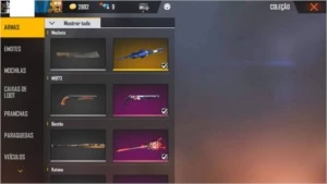 Conta Free Fire Ouro 3 Com roupas e muito + ver os print