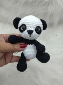 Mini Panda em Crochê - Amigurumi - Artesanato e Personalizados