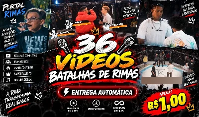 🔥 Pack 36 Vídeos de Batalhas de Rima – Conteúdo para Redes - Vídeos e Cortes Cortes Virais