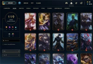 Conta perfeita para você que gosta de ter varias skins - League of Legends LOL