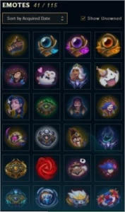 CONTA LEAGUE OF LEGENDS - DIAMANTE 1, 83 SKINS, 41 EMOTES LOL