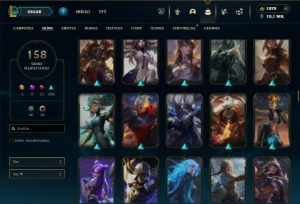 Ferro 2 com 130 Champs e 158 Skins ( MID / TOP ) - League of Legends LOL