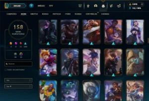 Ferro 2 com 130 Champs e 158 Skins ( MID / TOP ) - League of Legends LOL