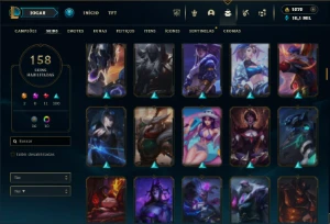 Ferro 2 com 130 Champs e 158 Skins ( MID / TOP ) - League of Legends LOL