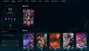 Conta League of Legends Full Acesso - 62 Champs e 36 Skins LOL