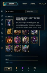 Capsula Twitch Prime (Você pode pegar durante os meses) - League of Legends LOL