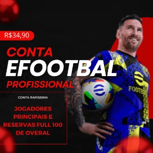 Efootbal mobile conta rara + 600 moedas + Messi (106)  - eFootball PES