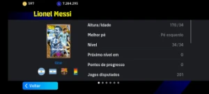 Efootbal mobile conta rara + 600 moedas + Messi (106)  - eFootball PES