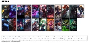 Conta prata 2 com 52 Champs e 22 Skins - League of Legends LOL