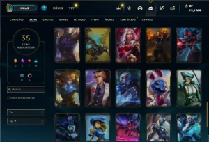 Bronze 4 com 80 Champs e 35 Skins + 2 Fragmentos - League of Legends LOL