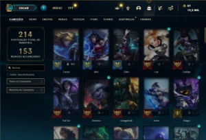 Bronze 4 com 80 Champs e 35 Skins + 2 Fragmentos - League of Legends LOL