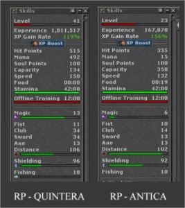 VÁRIOS MAKERS COM SKILL ALTA E LOW LVL - Tibia