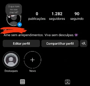 Conta de Instagram  com seguidores antiga