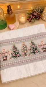 Toalha de Rosto Árvore de Natal - Artesanato e Personalizados