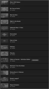 Conta epic games + de 90 jogos,preço original +de 4k - Path of Exile 1 e 2