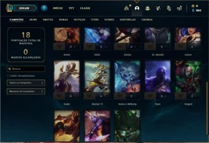 Conta Platina 3 com 23 Champs e 1 Skins + 12 Fragmentos - League of Legends LOL