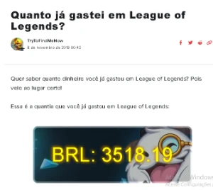 Conta Lol All Champs 300 Skins Sem Elo Md5 PREÇO NEGOCIAVEL - League of Legends