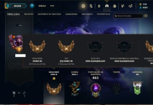 Conta ouro 3 com 135 Champs e 77 Skins ( MAIN MID ) - League of Legends LOL