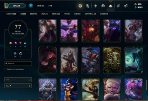 Conta ouro 3 com 135 Champs e 77 Skins ( MAIN MID ) - League of Legends LOL