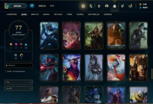 Conta ouro 3 com 135 Champs e 77 Skins ( MAIN MID ) - League of Legends LOL