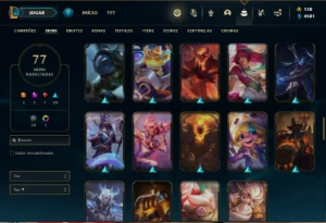 Conta ouro 3 com 135 Champs e 77 Skins ( MAIN MID ) - League of Legends LOL