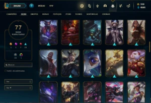 Conta ouro 3 com 135 Champs e 77 Skins ( MAIN MID ) - League of Legends LOL