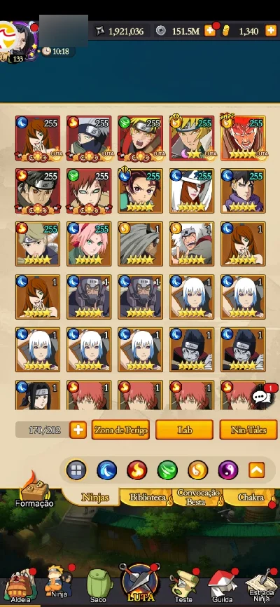 Quero vender essa conta pois não tenho mais interesse d joga - Naruto Online