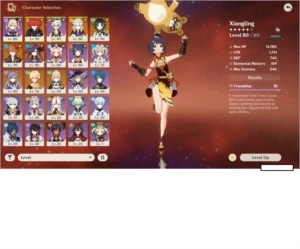 Conta Genshin Impact 7 personagem e 3 armas 5 estrelas