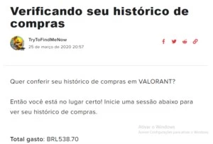 Conta valorant com muitas skins
