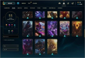 Conta prata 2 com 55 skins e 75 champs 225k de Thresh - League of Legends LOL