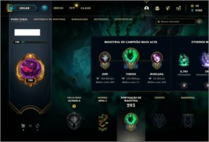 Conta prata 2 com 55 skins e 75 champs 225k de Thresh - League of Legends LOL