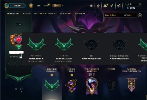 Conta Esmeralda 2 com 75 campeões e 18 skins